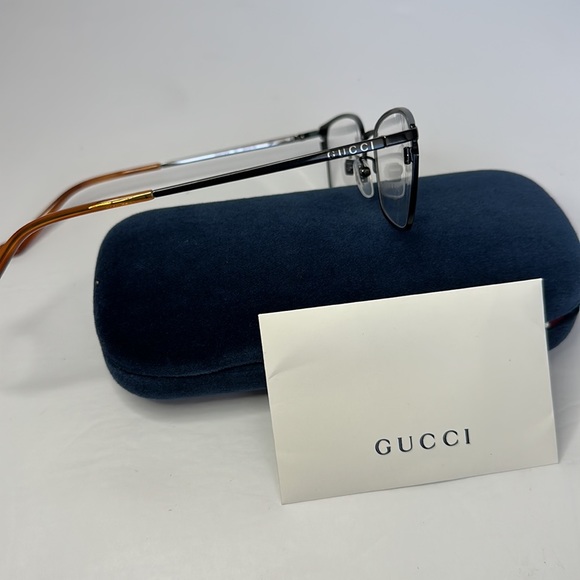 Gucci GG0579OK 002 Eyeglasses Men's Brown/Gold Full Rim Optical Frame 53mm - Picture 7 of 12